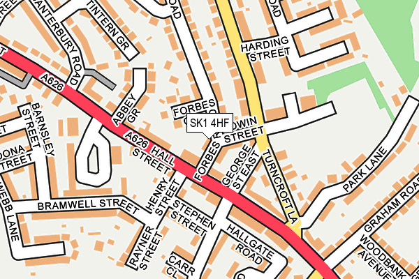 SK1 4HF map - OS OpenMap – Local (Ordnance Survey)