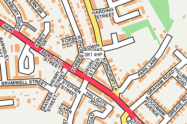 SK1 4HP map - OS OpenMap – Local (Ordnance Survey)