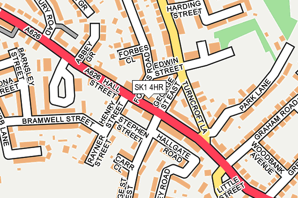 SK1 4HR map - OS OpenMap – Local (Ordnance Survey)