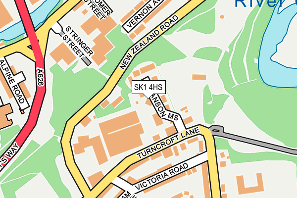 SK1 4HS map - OS OpenMap – Local (Ordnance Survey)