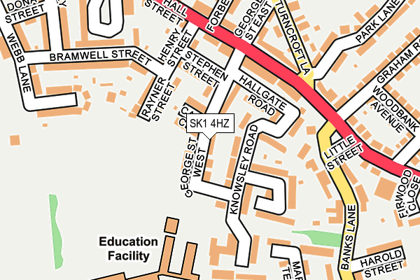 SK1 4HZ map - OS OpenMap – Local (Ordnance Survey)