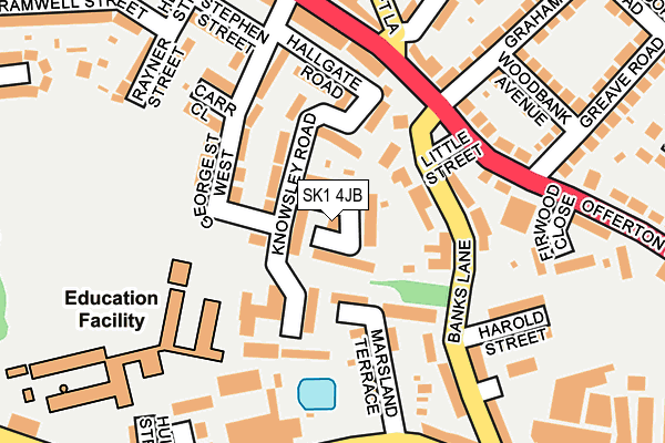 SK1 4JB map - OS OpenMap – Local (Ordnance Survey)