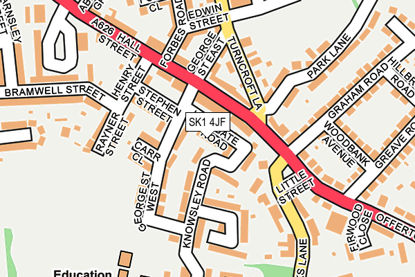 SK1 4JF map - OS OpenMap – Local (Ordnance Survey)