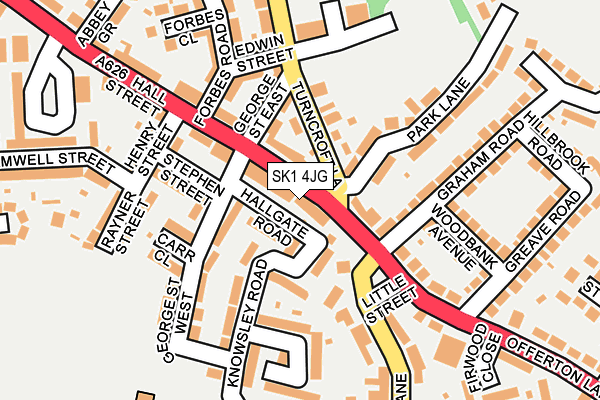 SK1 4JG map - OS OpenMap – Local (Ordnance Survey)