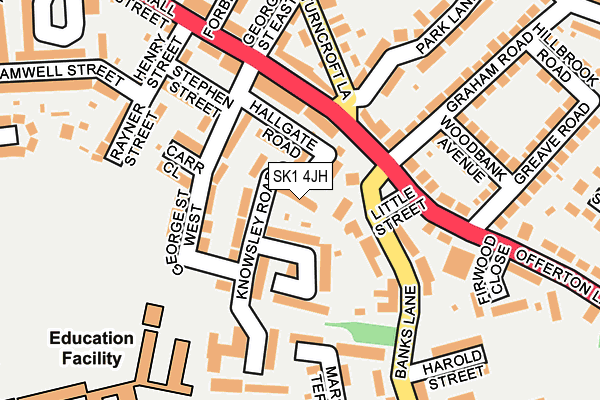 SK1 4JH map - OS OpenMap – Local (Ordnance Survey)