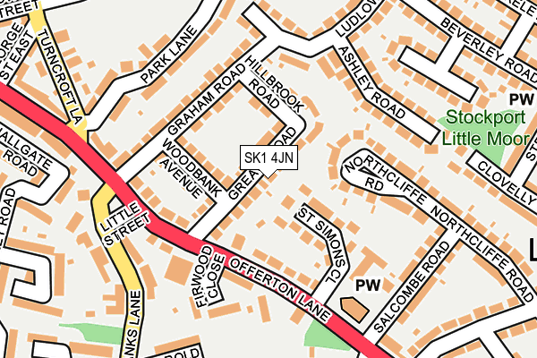 SK1 4JN map - OS OpenMap – Local (Ordnance Survey)