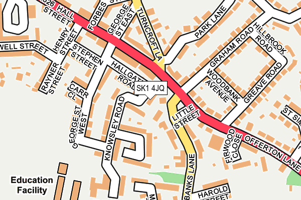 SK1 4JQ map - OS OpenMap – Local (Ordnance Survey)