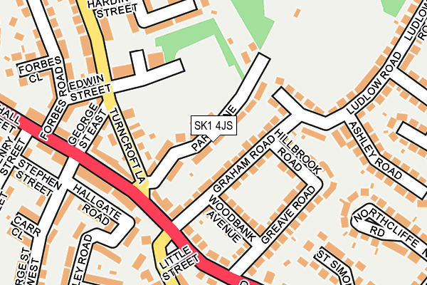 SK1 4JS map - OS OpenMap – Local (Ordnance Survey)