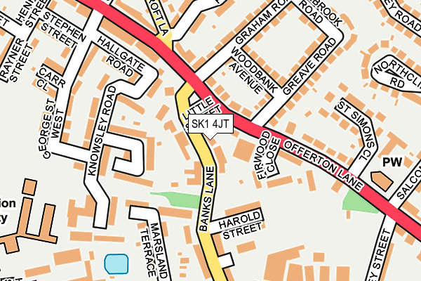 SK1 4JT map - OS OpenMap – Local (Ordnance Survey)