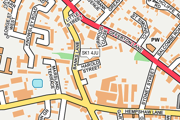 SK1 4JU map - OS OpenMap – Local (Ordnance Survey)