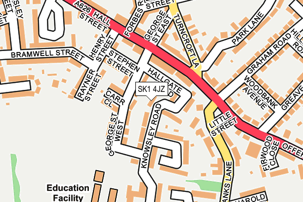 SK1 4JZ map - OS OpenMap – Local (Ordnance Survey)