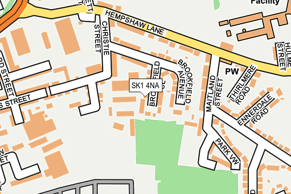 SK1 4NA map - OS OpenMap – Local (Ordnance Survey)