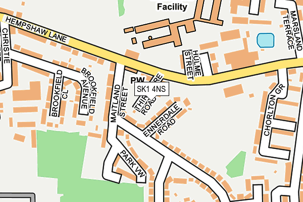 SK1 4NS map - OS OpenMap – Local (Ordnance Survey)