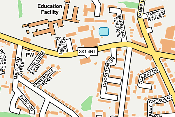 SK1 4NT map - OS OpenMap – Local (Ordnance Survey)