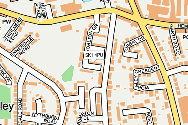 SK1 4PU map - OS OpenMap – Local (Ordnance Survey)