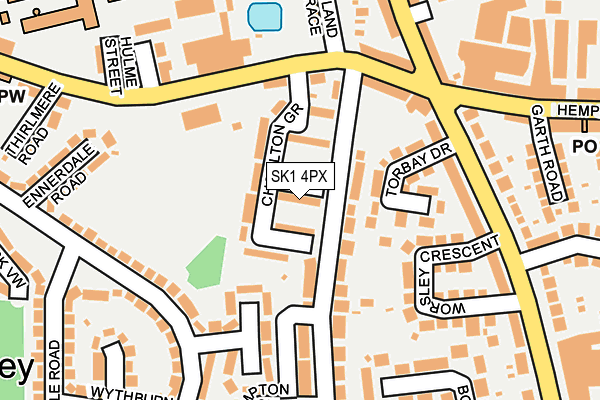 SK1 4PX map - OS OpenMap – Local (Ordnance Survey)