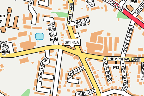 SK1 4QA map - OS OpenMap – Local (Ordnance Survey)