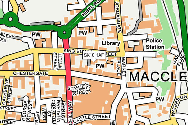 SK10 1AF map - OS OpenMap – Local (Ordnance Survey)