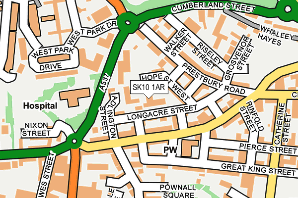 SK10 1AR map - OS OpenMap – Local (Ordnance Survey)