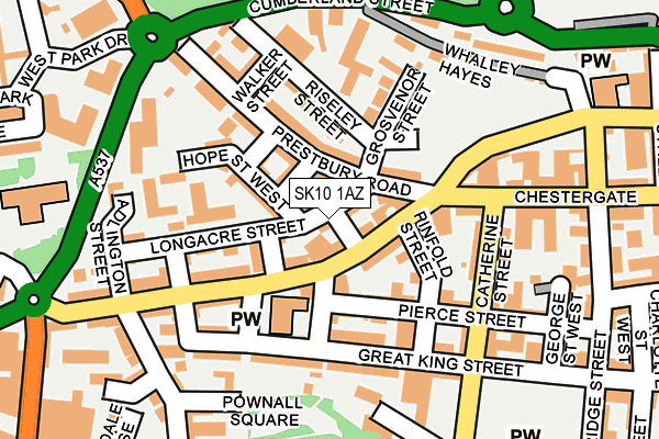 SK10 1AZ map - OS OpenMap – Local (Ordnance Survey)