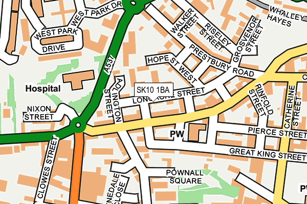 SK10 1BA map - OS OpenMap – Local (Ordnance Survey)