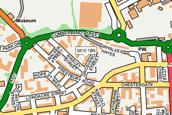 SK10 1BN map - OS OpenMap – Local (Ordnance Survey)