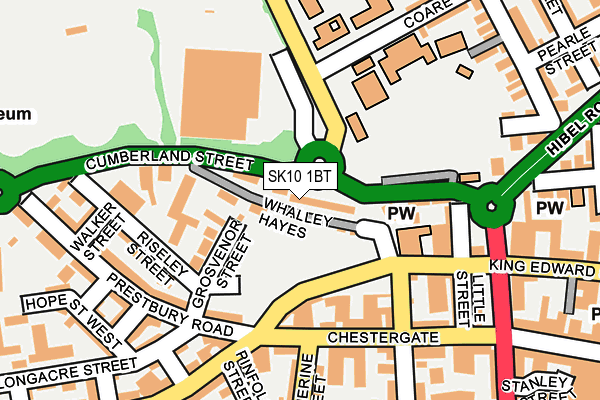 SK10 1BT map - OS OpenMap – Local (Ordnance Survey)