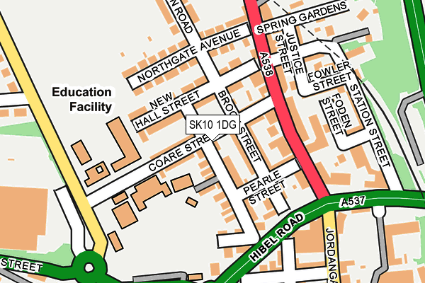 SK10 1DG map - OS OpenMap – Local (Ordnance Survey)