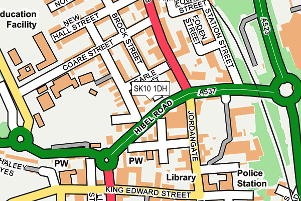 SK10 1DH map - OS OpenMap – Local (Ordnance Survey)