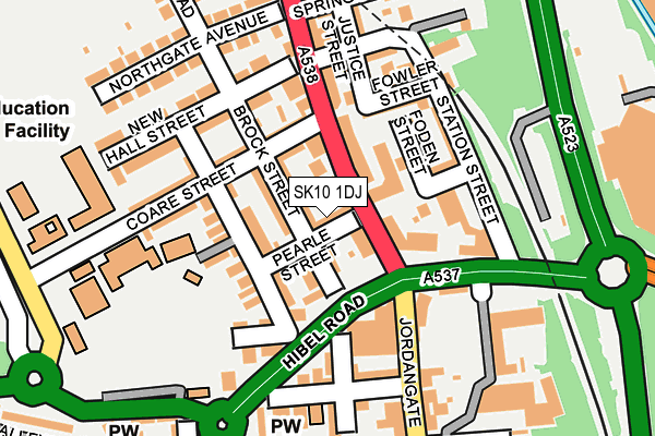 SK10 1DJ map - OS OpenMap – Local (Ordnance Survey)