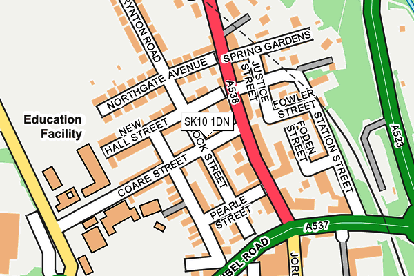 SK10 1DN map - OS OpenMap – Local (Ordnance Survey)
