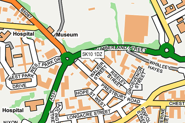 SK10 1DZ map - OS OpenMap – Local (Ordnance Survey)