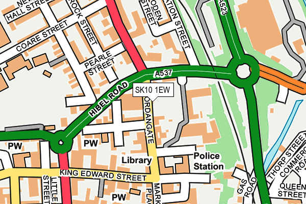 SK10 1EW map - OS OpenMap – Local (Ordnance Survey)