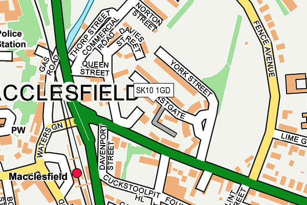 SK10 1GD map - OS OpenMap – Local (Ordnance Survey)