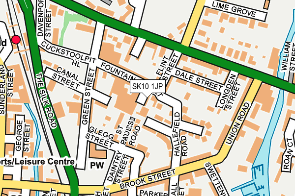 SK10 1JP map - OS OpenMap – Local (Ordnance Survey)