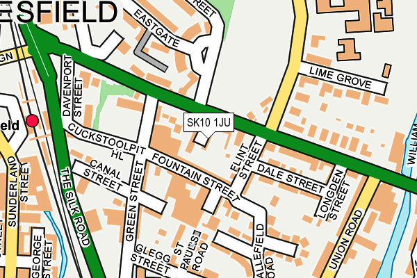 SK10 1JU map - OS OpenMap – Local (Ordnance Survey)