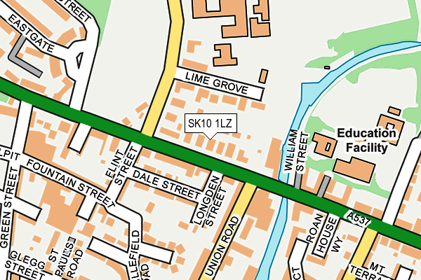 SK10 1LZ map - OS OpenMap – Local (Ordnance Survey)