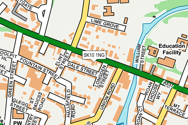 SK10 1NG map - OS OpenMap – Local (Ordnance Survey)