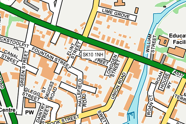 SK10 1NH map - OS OpenMap – Local (Ordnance Survey)