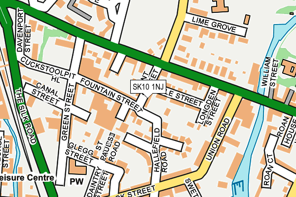SK10 1NJ map - OS OpenMap – Local (Ordnance Survey)