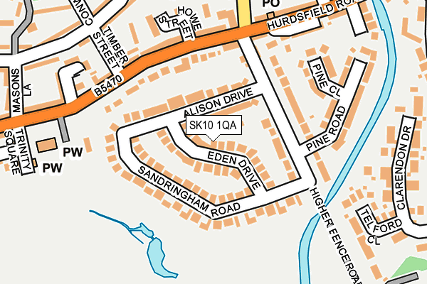 SK10 1QA map - OS OpenMap – Local (Ordnance Survey)
