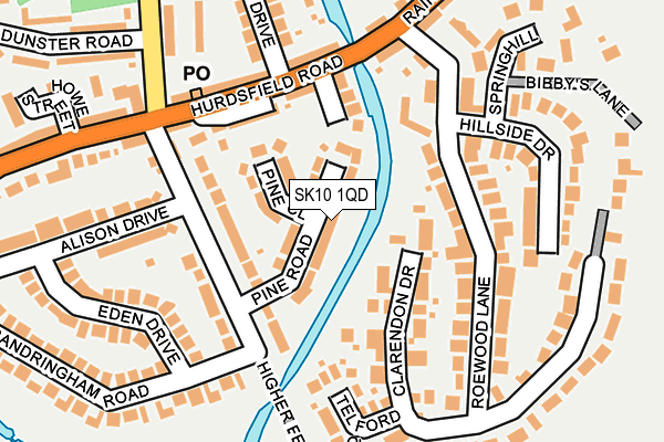 SK10 1QD map - OS OpenMap – Local (Ordnance Survey)