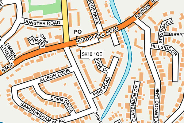 SK10 1QE map - OS OpenMap – Local (Ordnance Survey)