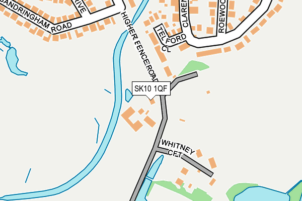 SK10 1QF map - OS OpenMap – Local (Ordnance Survey)