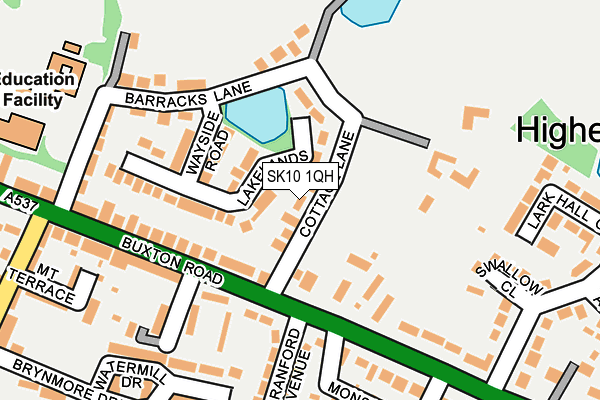 SK10 1QH map - OS OpenMap – Local (Ordnance Survey)