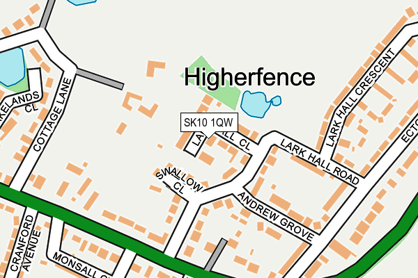 SK10 1QW map - OS OpenMap – Local (Ordnance Survey)