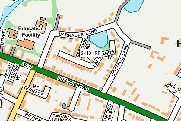 SK10 1RF map - OS OpenMap – Local (Ordnance Survey)