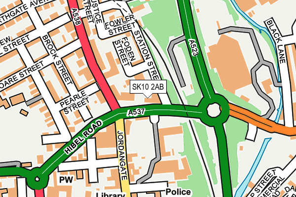 SK10 2AB map - OS OpenMap – Local (Ordnance Survey)