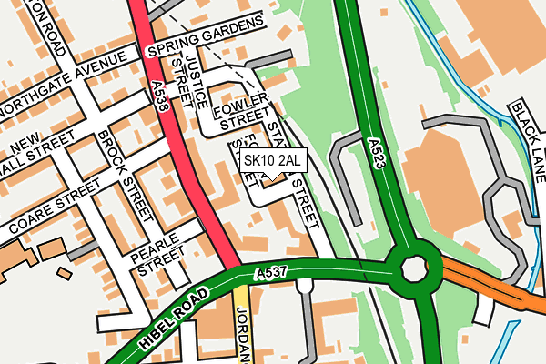 SK10 2AL map - OS OpenMap – Local (Ordnance Survey)