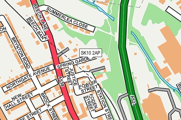 SK10 2AP map - OS OpenMap – Local (Ordnance Survey)